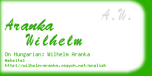 aranka wilhelm business card